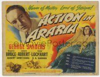 3k082 ACTION IN ARABIA TC '44 George Sanders & Virginia Bruce in the land of intrigue!