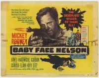 3k108 BABY FACE NELSON TC '57 Public Enemy No. 1 Mickey Rooney firing tommy gun!
