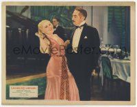 3k581 BACHELOR'S AFFAIRS LC '32 c/u of sexy blonde Joan Marsh dancing by husband Adolphe Menjou!