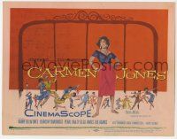 3k161 CARMEN JONES TC '54 Otto Preminger, great full-length artwork of sexy Dorothy Dandridge!