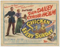 3k169 CHICKEN EVERY SUNDAY TC '49 great images of Dan Dailey & Celeste Holm, it's wonderful!