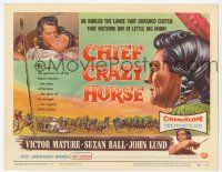 3k170 CHIEF CRAZY HORSE TC '55 close up art of Native American Indian Victor Mature!