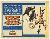 3k174 CIRCUS STARS TC '60 Russian traveling circus art with bears & acrobat on unicycle!