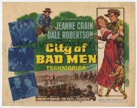 3k175 CITY OF BAD MEN TC '53 Jeanne Crain, Dale Robertson, Richard Boone, cowboys!