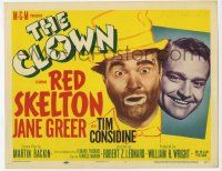 3k176 CLOWN TC '53 two great portraits of Red Skelton in full makeup & without makeup!
