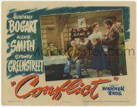 3k627 CONFLICT LC '45 Humphrey Bogart & Sydney Greenstreet watch Alexis Smith & Charles Drake!