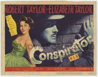3k181 CONSPIRATOR TC '49 English spy Robert Taylor was sworn to kill sexy young Elizabeth Taylor!