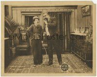 3k629 COUNT LC '16 Charlie Chaplin in Tramp suit with cane & hat w/ Eric Campbell, insanely rare!
