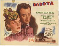 3k190 DAKOTA TC '45 John Wayne & pretty Ona Munson in a romantic spectacle of the West!