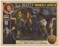 3k634 DARKEST AFRICA chapter 1 LC '36 full-color image of Clyde Beatty & Manuel King with bad guys!