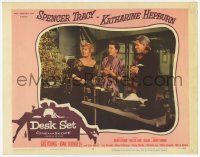 3k640 DESK SET LC #8 '57 Spencer Tracy with Katharine Hepburn & Joan Blondell by Christmas tree!