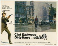 3k649 DIRTY HARRY LC #7 '71 Clint Eastwood on San Francisco street holding his gun!