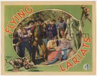3k682 FLYING LARIATS LC '31 woman comforts Wally Wales after he is beaten up, cool border art!