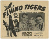 3k213 FLYING TIGERS TC R54 portrait of John Wayne, John Carroll & Anna Lee, airplane border art!