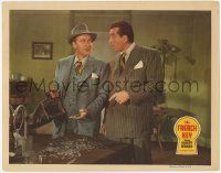 3k691 FRENCH KEY LC '46 Albert Dekker as detective by Mike Mazurki w/bag of silver coins!