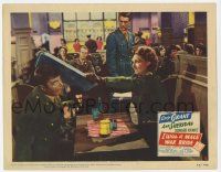 3k729 I WAS A MALE WAR BRIDE LC #6 '49 Cary Grant shocked to see Ann Sheridan hit soldier w/ tray!