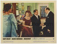 3k735 INDISCREET LC #4 '58 Ingrid Bergman watches woman as Cary Grant shakes man's hand!