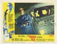 3k737 IPCRESS FILE LC #3 '65 close up of Michael Caine with machine gun by ambulance!