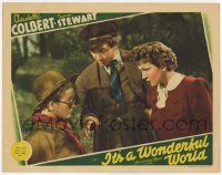 3k742 IT'S A WONDERFUL WORLD LC '39 James Stewart asks Boy Scout to help Claudette Colbert out!