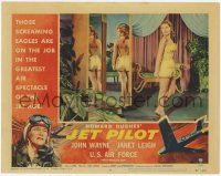 3k745 JET PILOT LC #6 '57 John Wayne admiring sexy Janet Leigh in multiple mirrors, Howard Hughes