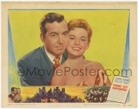 3k751 KANSAS CITY CONFIDENTIAL LC #5 '52 romantic close up of John Payne & pretty Coleen Gray!