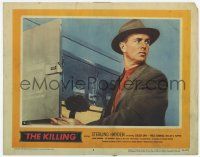 3k753 KILLING LC #2 '56 directed by Stanley Kubrick, c/u of Sterling Hayden setting plan in motion