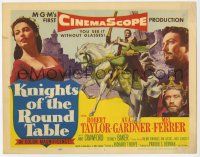3k291 KNIGHTS OF THE ROUND TABLE TC '54 Robert Taylor as Lancelot, sexy Ava Gardner as Guinevere!