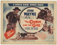 3k296 LADY TAKES A CHANCE TC R54 Jean Arthur moves west with John Wayne, The Cowboy & the Girl!