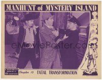 3k797 MANHUNT OF MYSTERY ISLAND chapter 15 LC '45 Robert Bailey in fight w/ Roy Barcroft & Duncan!