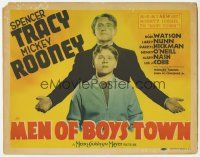 3k326 MEN OF BOYS TOWN TC '41 great image of Spencer Tracy as Father Flanagan w/ Mickey Rooney!
