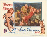 3k812 MISS SADIE THOMPSON 3D LC '53 the soldiers can't take their eyes off of sexy Rita Hayworth!