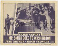 3k819 MR. SMITH GOES TO WASHINGTON LC R49 Jean Arthur keeps reporters from James Stewart, Capra!