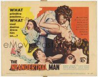 3k343 NEANDERTHAL MAN TC '53 great wacky monster image, nothing could keep him from his woman!