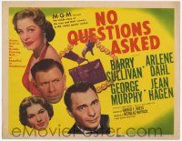 3k349 NO QUESTIONS ASKED TC '51 treacherous Arlene Dahl is a double-crossing doll, Barry Sullivan