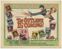 3k352 OUTLAWS IS COMING TC '65 The Three Stooges with Curly-Joe + sexy Nancy Kovak as Annie Oakley