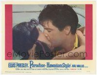 3k856 PARADISE - HAWAIIAN STYLE LC #2 '66 super c/u of Elvis Presley kissing pretty Irene Tsu!