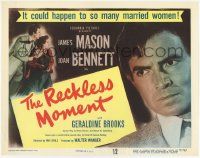 3k373 RECKLESS MOMENT TC '49 James Mason, Joan Bennett, directed by Max Ophuls!