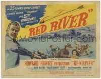 3k374 RED RIVER TC '48 great artwork of John Wayne, Mongtomery Clift, Howard Hawks classic, rare!