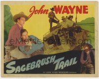3k385 SAGEBRUSH TRAIL TC R40s two great images of John Wayne catching the bad guys!