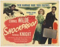 3k396 SHOCKPROOF TC '49 Douglas Sirk, marriage made Cornel Wilde & Patricia Knight fugitives!