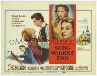 3k419 SONG WITHOUT END TC '60 Dirk Bogarde as Franz Liszt, sexy Genevieve Page, Capucine!