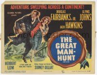 3k431 STATE SECRET TC '50 Douglas Fairbanks Jr. & Glynis Johns in The Great Man-Hunt!