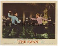3k928 SWAN LC #2 '56 Grace Kelly given a fencing lesson by Louis Jourdan, the palace tutor!
