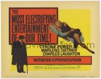 3k525 WITNESS FOR THE PROSECUTION TC '58 Billy Wilder, Tyrone Power, Marlene Dietrich, Laughton