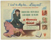 3k534 WOMAN'S SECRET TC '49 Maureen O'Hara had to stop her at any cost, Nicholas Ray noir!