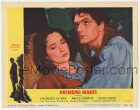 3k997 WUTHERING HEIGHTS LC #1 R55 best close up of Laurence Olivier & Merle Oberon!