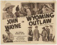 3k541 WYOMING OUTLAW TC R53 cool western montage of big John Wayne with The 3 Mesquiteers!