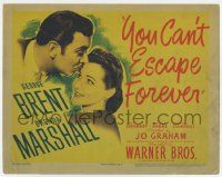 3k549 YOU CAN'T ESCAPE FOREVER TC '42 romantic clsoe up of George Brent & pretty Brenda Marshall!