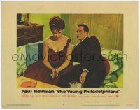3k999 YOUNG PHILADELPHIANS LC #3 '59 c/u of lawyer Paul Newman sitting on couch with Barbara Rush!