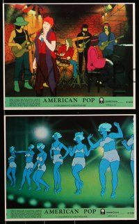 3m021 AMERICAN POP 8 8x10 mini LCs '81 Ralph Bakshi rock & roll cartoon, cool images!